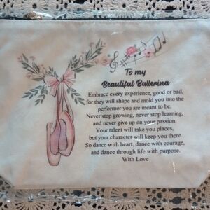 Ballerina Zippered pouch 7 x 9 Ballet